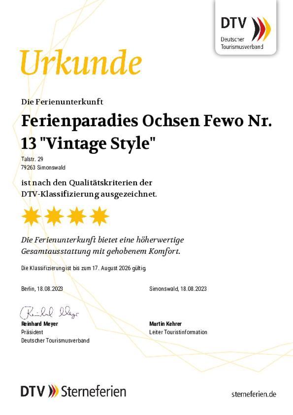 西蒙斯瓦尔德Moderne 3 Zi-Fewo "Vintage Style" 70 Qm Naehe Freiburg公寓 外观 照片